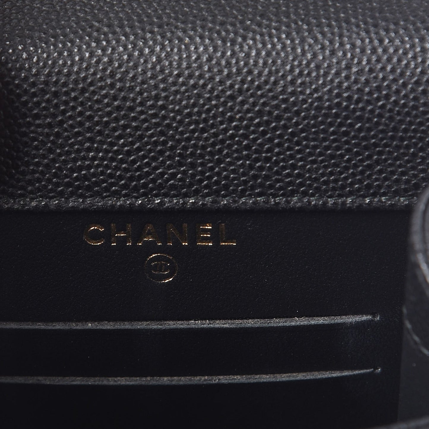 Caviar Quilted Golden Class Phone Holder Black