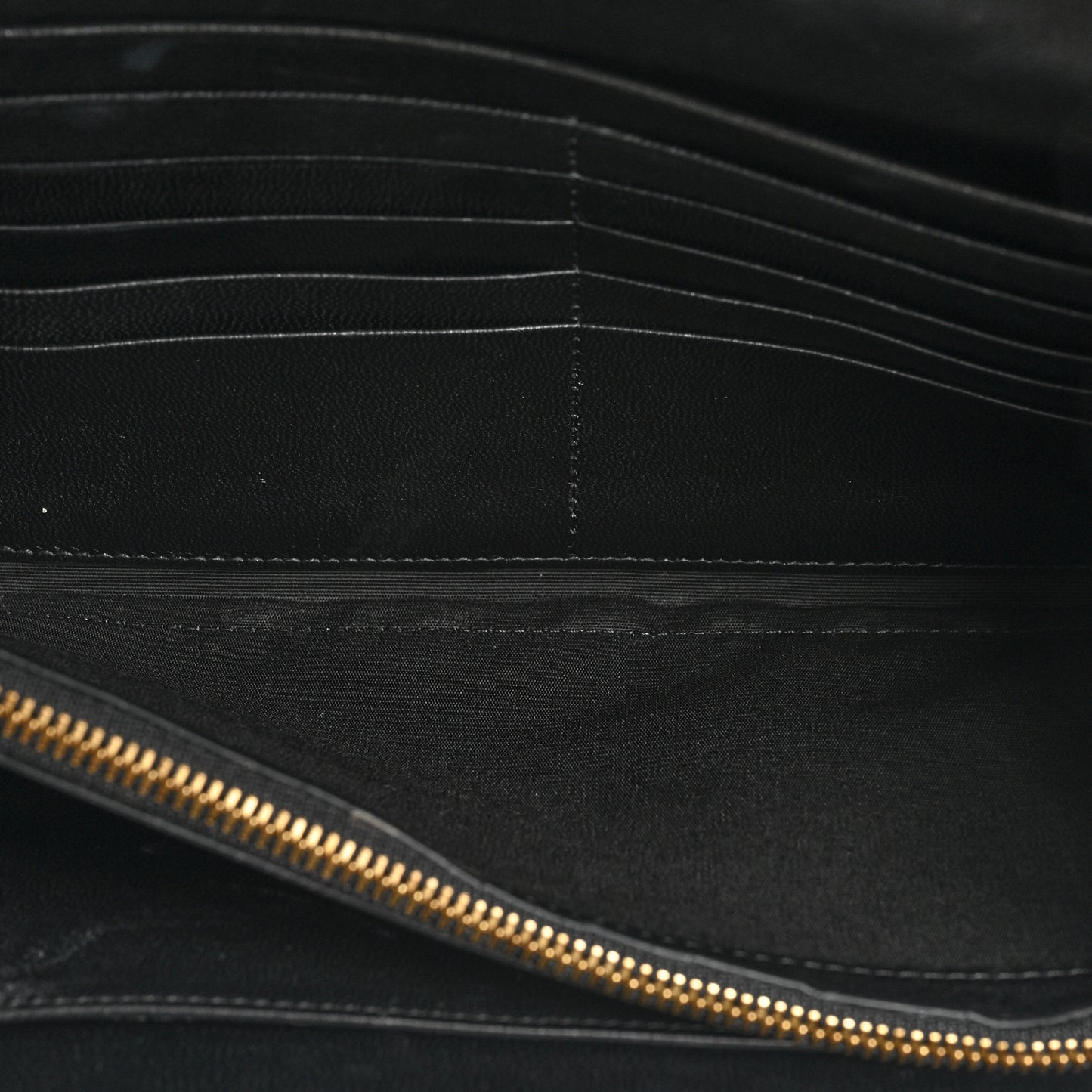 Lambskin Quilted Medusa Wallet on Chain Crossbody Black Gold