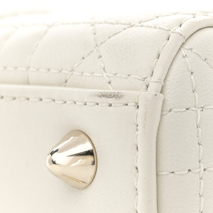 Christian Dior Lambskin Cannage Small My ABCDior Lady Dior White 13 of 14