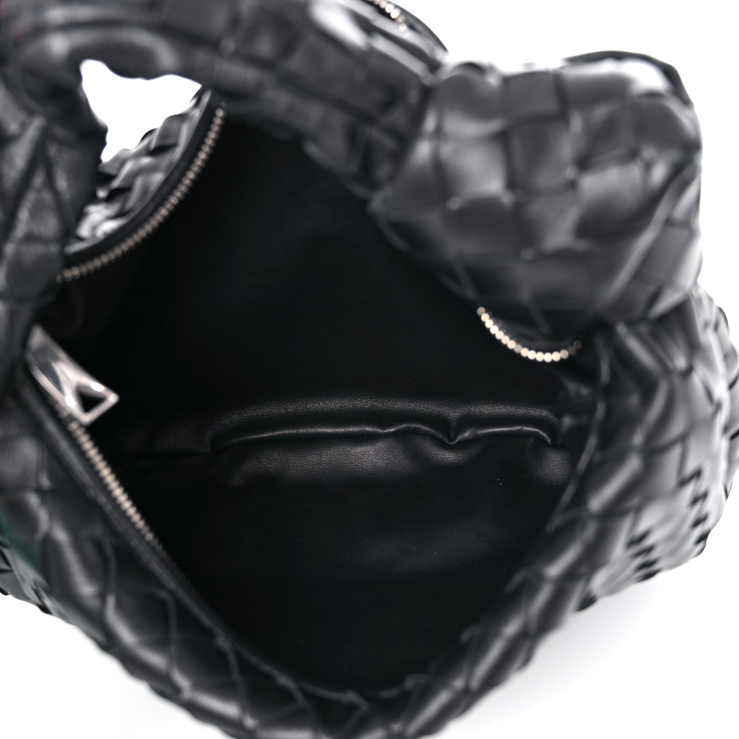Nappa Intrecciato Teen Jodie Hobo Black