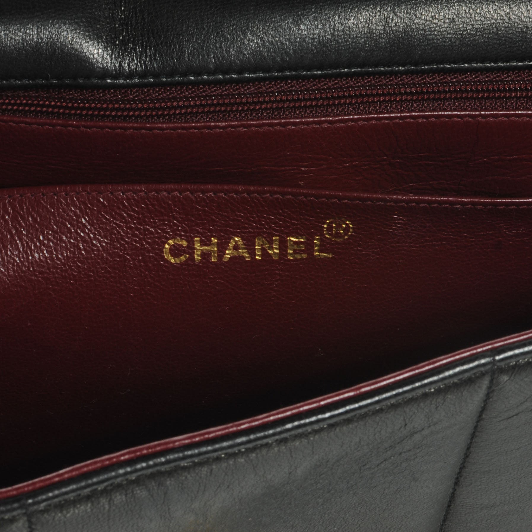 Chanel Lambskin Vertical Quilted CC Flap Shoulder Bag Black 7 of 8