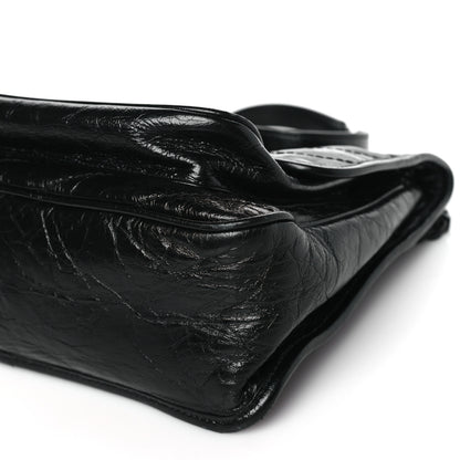 Saint Laurent Crinkled Calfskin Matelasse Monogram Medium Niki Chain Satchel Black 10 of 10