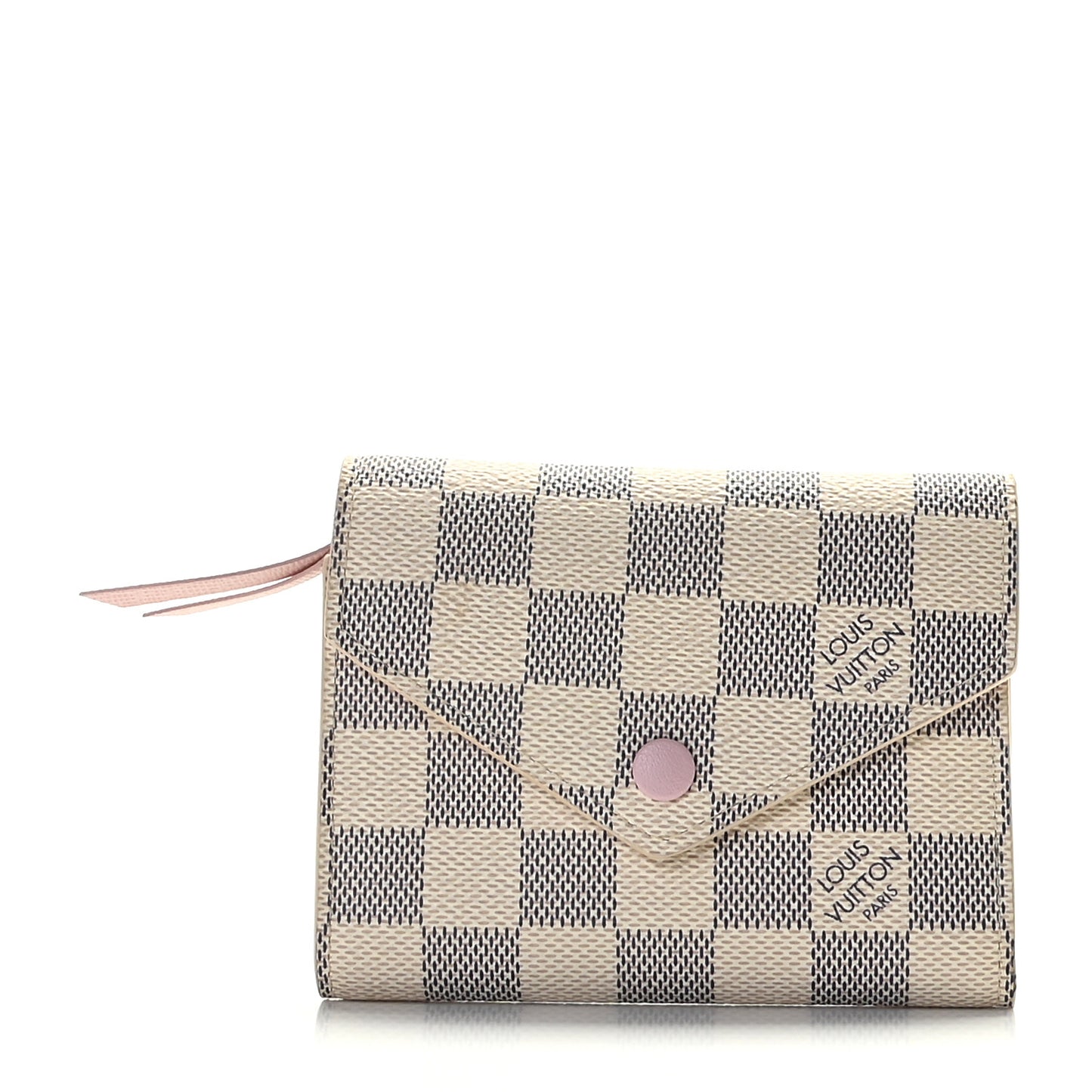 Damier Azur Victorine Wallet Rose Ballerine