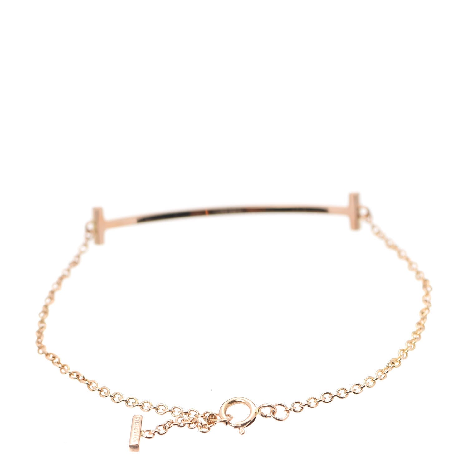 Tiffany 18K Rose Gold T Smile Bracelet 3 of 5