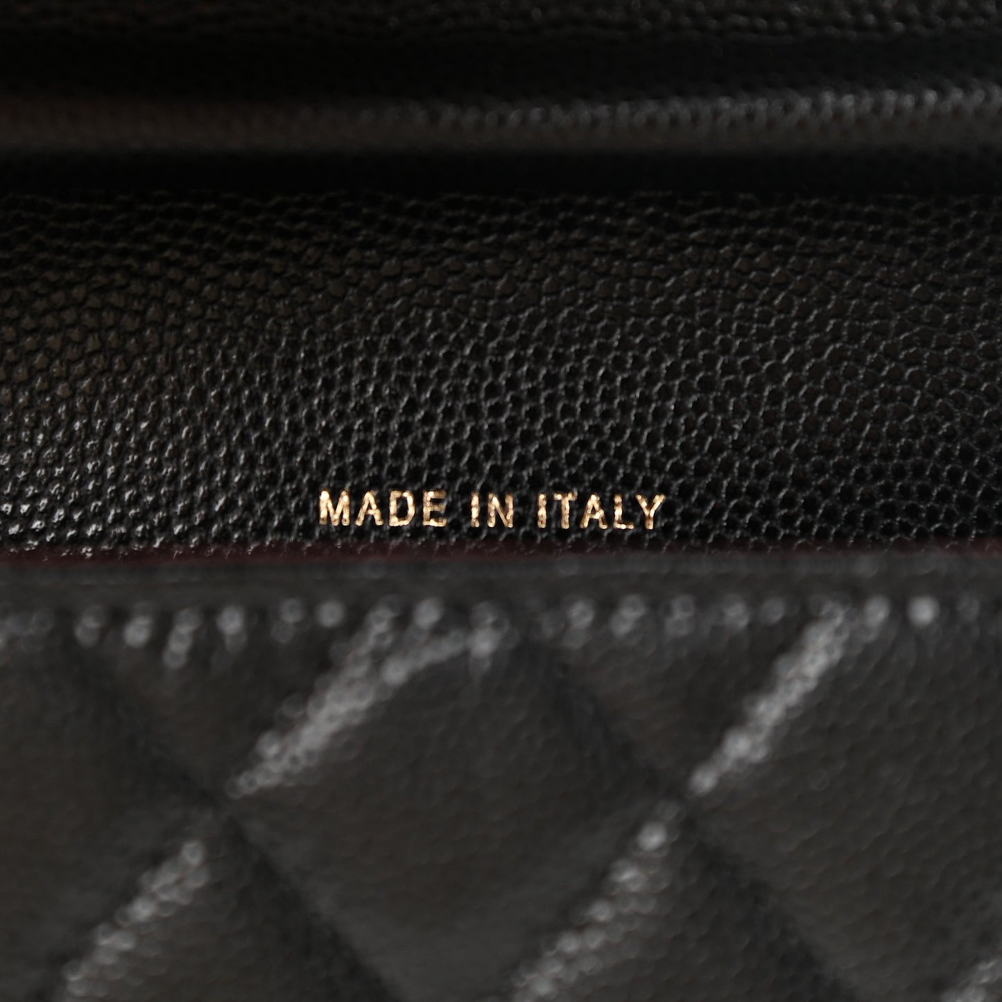 Caviar Quilted Mini Clutch With Chain Black