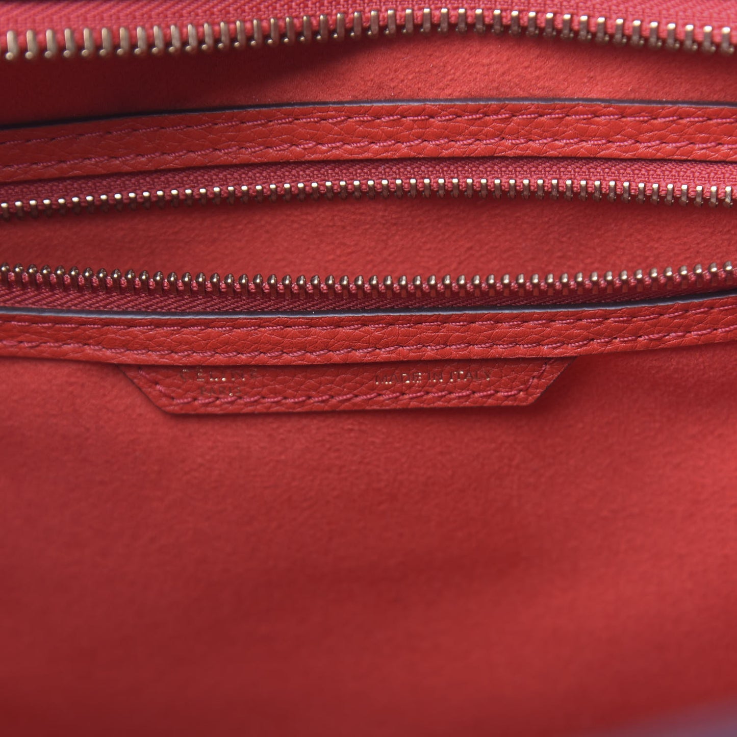 Drummed Calfskin Mini Luggage Coquelicot