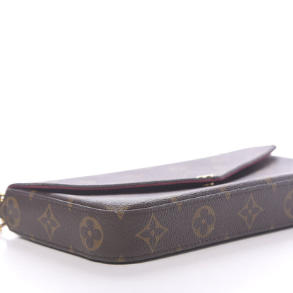 Louis Vuitton Monogram Pochette Felicie Chain Wallet Fuchsia 9 of 12
