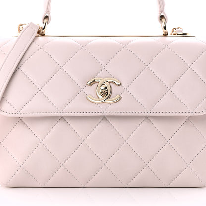 Chanel Lambskin Quilted Small Trendy CC Flap Dual Handle Bag Lilas Lilac 9 of 11