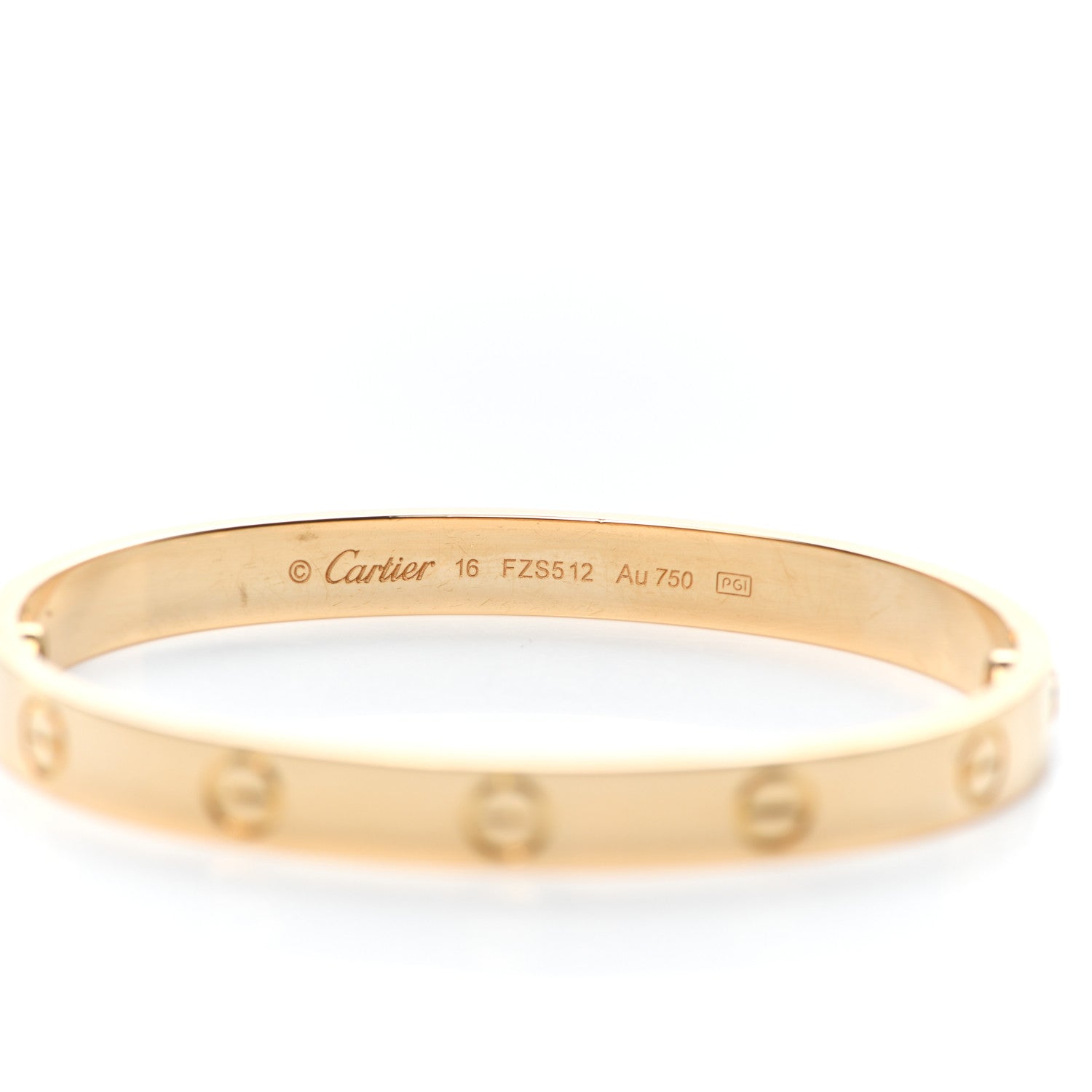Cartier 18K Yellow Gold LOVE Bracelet 16 4 of 6