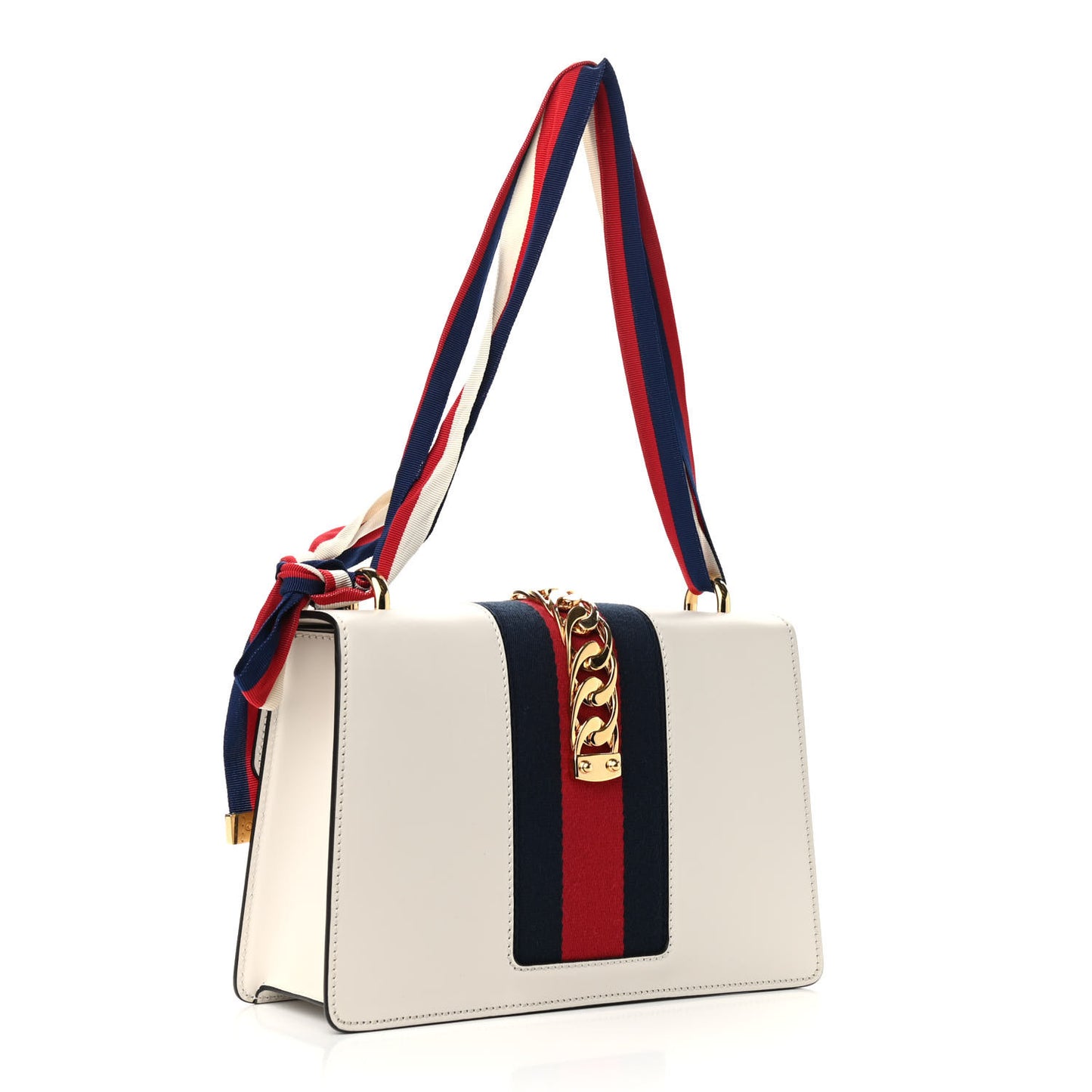 Calfskin Small Sylvie Shoulder Bag Off White