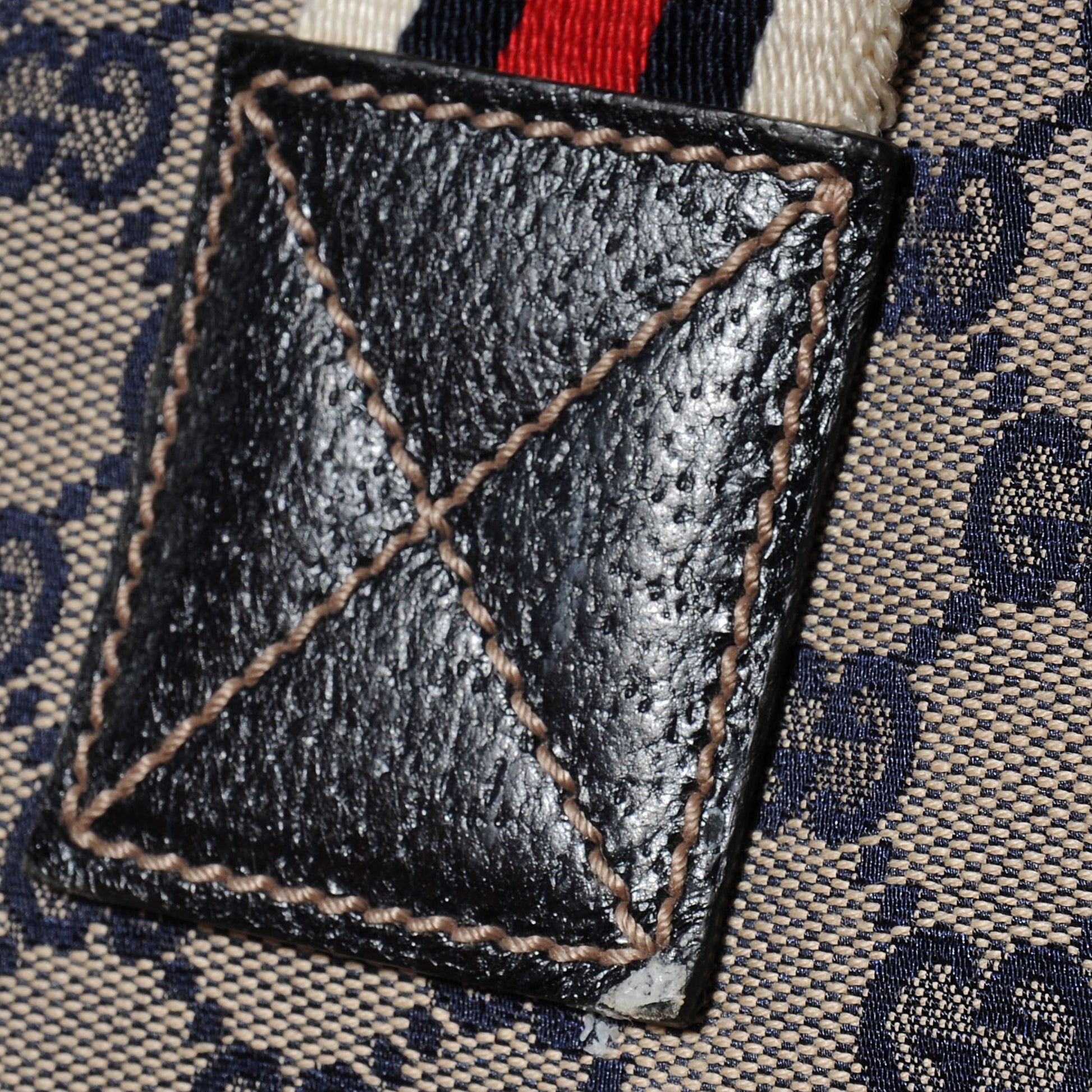 Gucci GG Monogram Web Medium Collapsable Carry On Duffle Navy 8 of 8