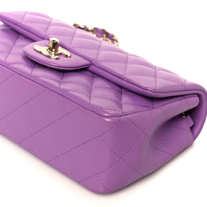 Chanel Lambskin Quilted Mini Rectangular Flap Purple 11 of 12