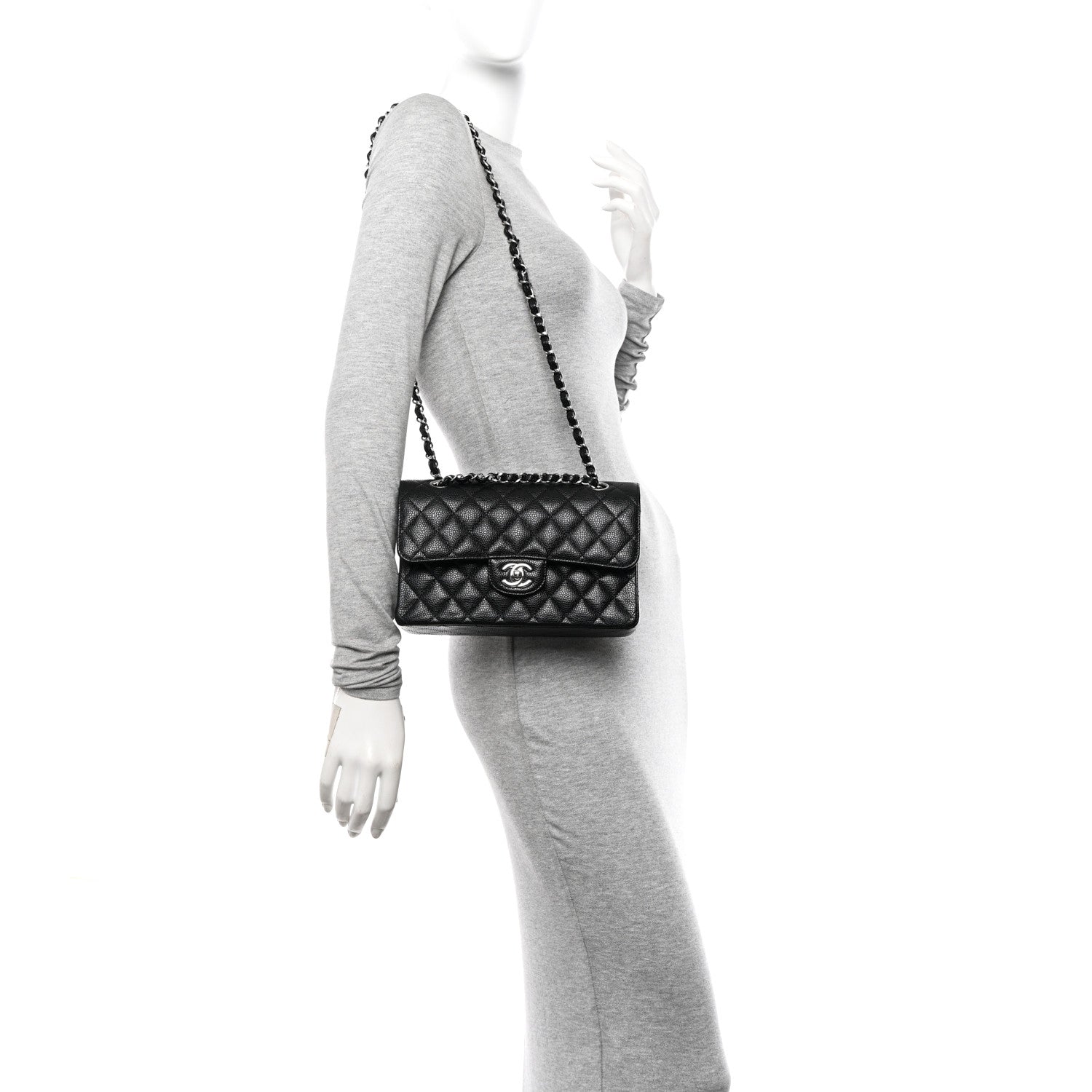 Chanel Caviar Quilted Small Double Flap Black 2 of 11
