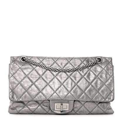 Chanel Metallic Aged Calfskin Quilted 2.55 Reissue 227 Flap Dark Silver 1 of 21