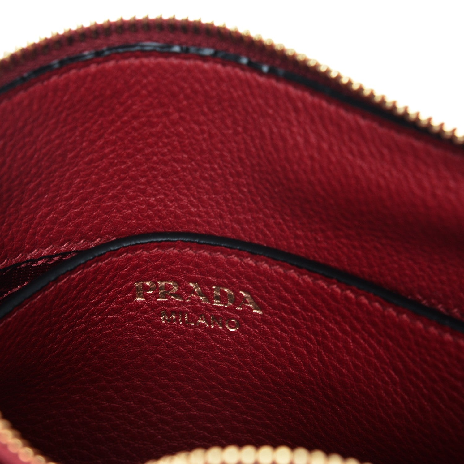 Prada Vitello Phenix Double Zip Crossbody Bag Scarlatto 6 of 7