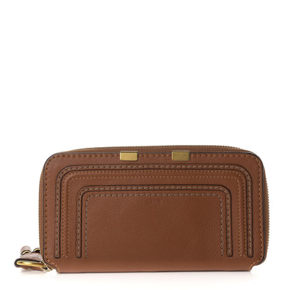 Chloe Grained Calfskin Marcie Long Zip Around Wallet Tan 1 of 7
