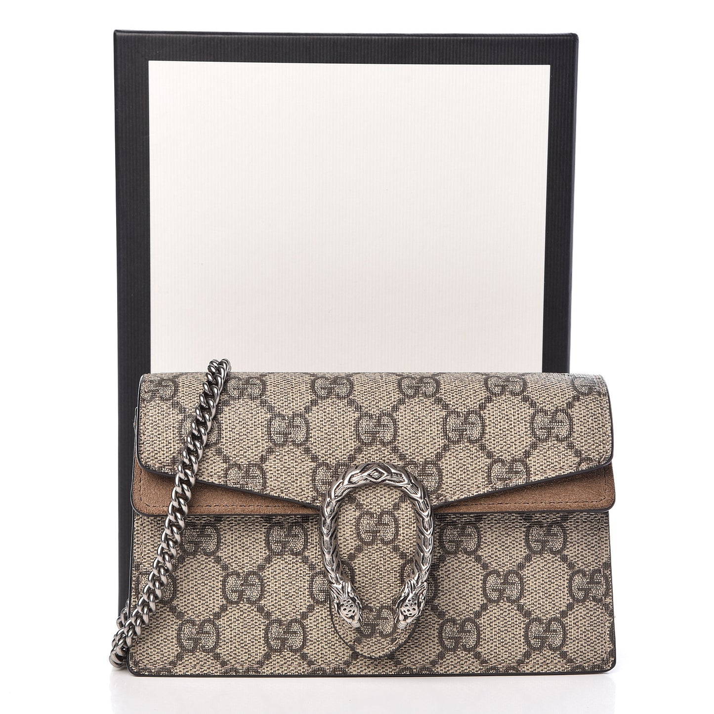 GG Supreme Monogram Super Mini Dionysus Shoulder Bag Taupe