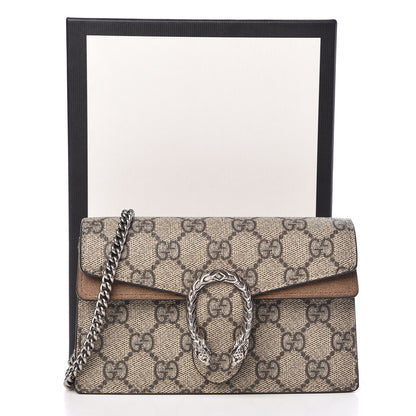 Gucci GG Supreme Monogram Super Mini Dionysus Shoulder Bag Taupe 10 of 10
