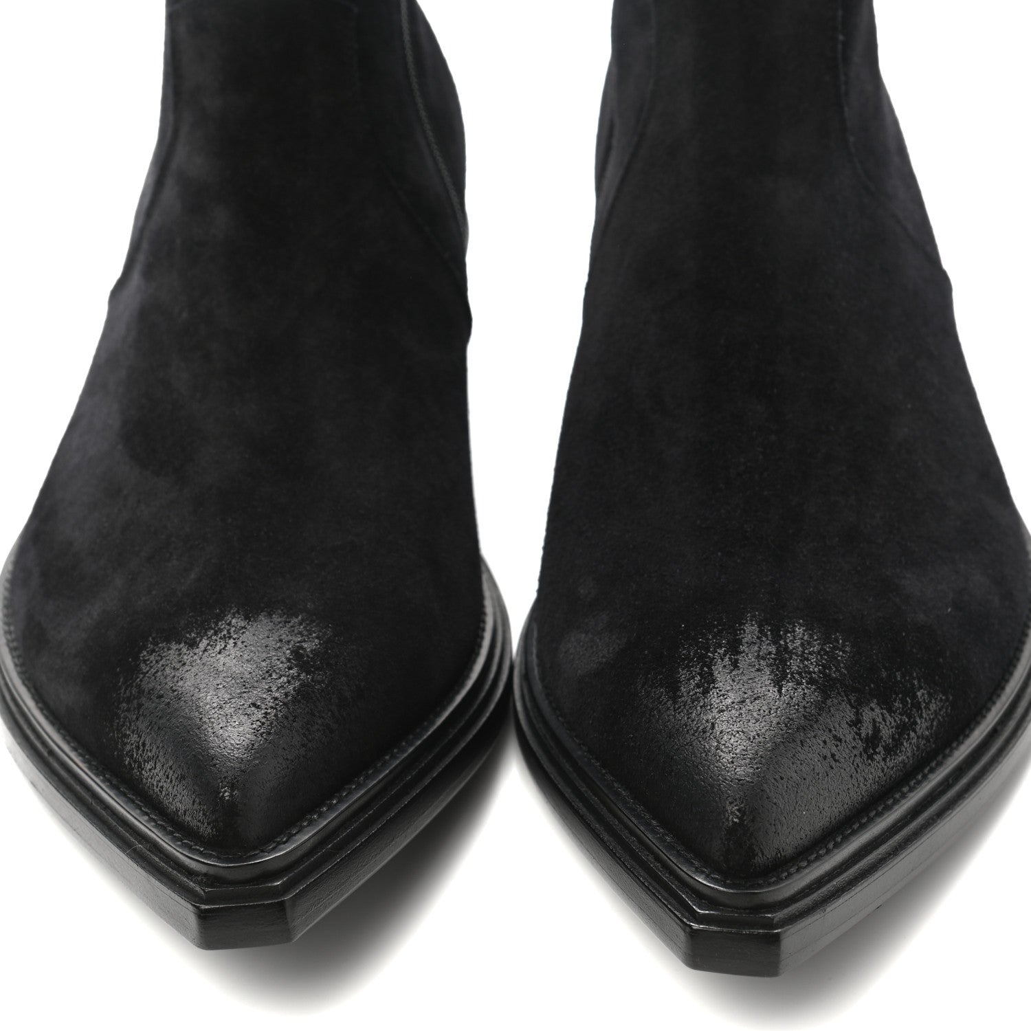 Balenciaga Suede Mens Santiag Western Boots 44 Black 9 of 13