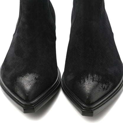 Balenciaga Suede Mens Santiag Western Boots 44 Black 9 of 13