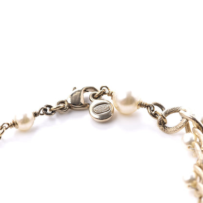 Chanel Pearl Crystal CC Bracelet Gold 5 of 6