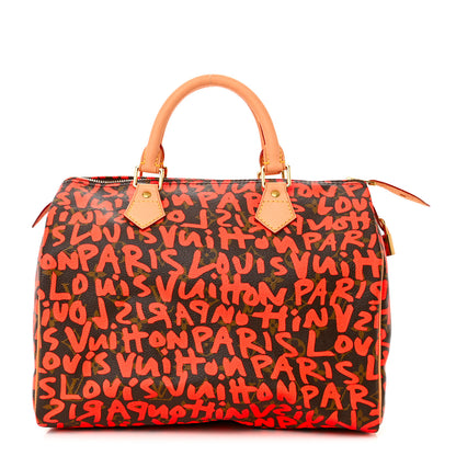 Louis Vuitton Monogram Graffiti Speedy 30 Orange 1 of 10