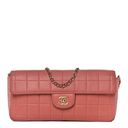 Chanel Lambskin East West Chocolate Bar Flap Pink 1 of 14