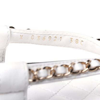 Chanel Lambskin Chain Espadrille Sandals 38 White 8 of 8