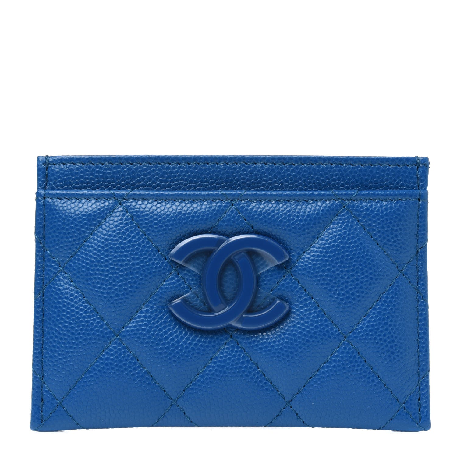 Chanel Caviar Quilted My Everything Card Holder Blue 1 of 4