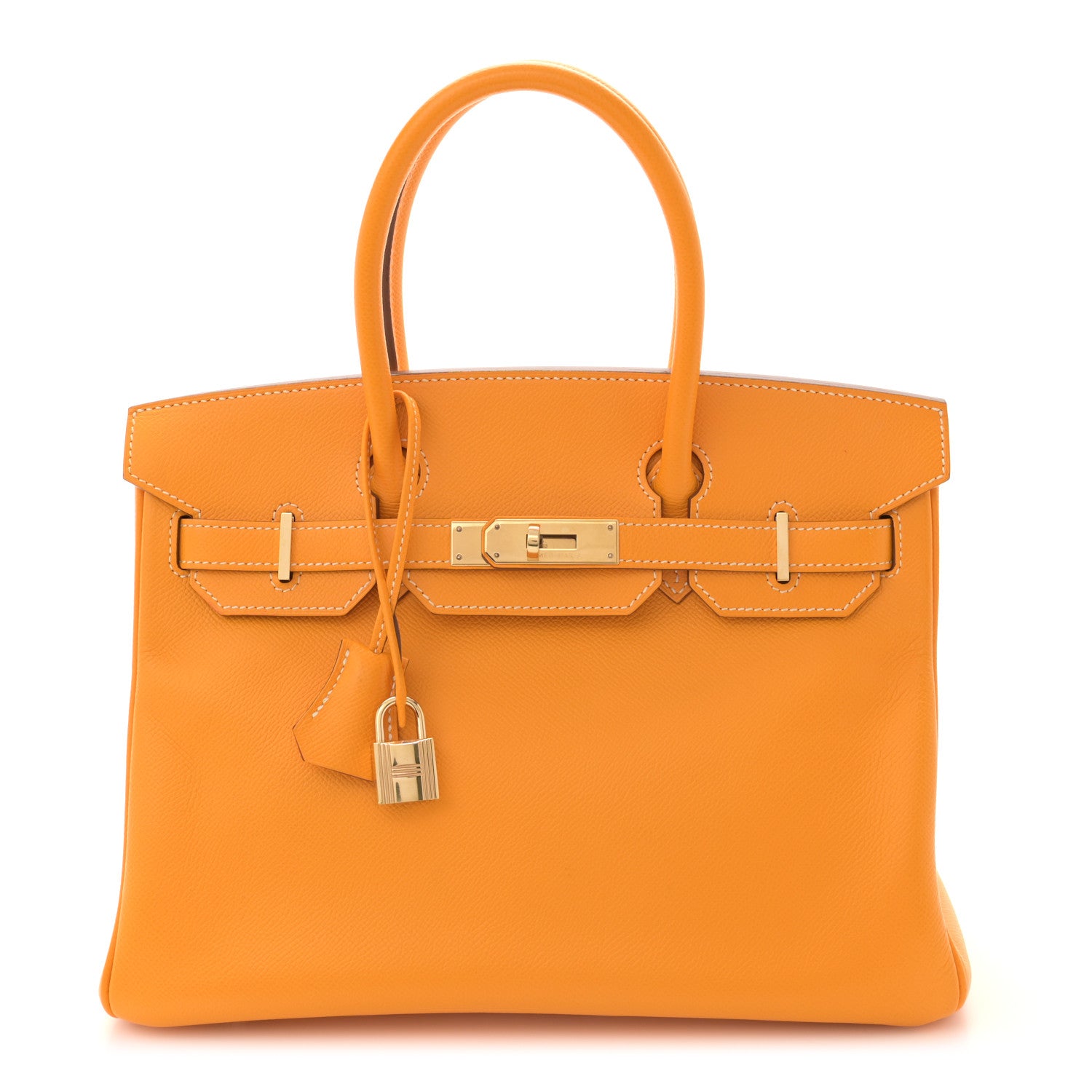 Hermes Epsom Candy Birkin 30 Jaune D'Or Feu 1 of 11