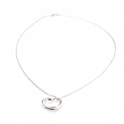 Tiffany Sterling Silver 16mm Elsa Peretti Open Heart Pendant Necklace 3 of 6