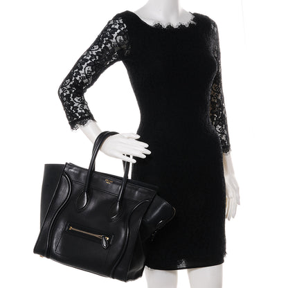 Celine Smooth Calfskin Mini Luggage Black 2 of 9