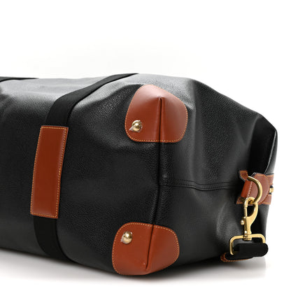 Mulberry Eco Scotchgrain Calfskin Heritage Day Clipper Medium Duffle Bag Black Cognac 11 of 11