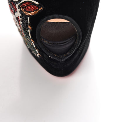 Christian Louboutin Velvet Dragon Tattoo Highness 160 Pumps 39 Black 17 of 21