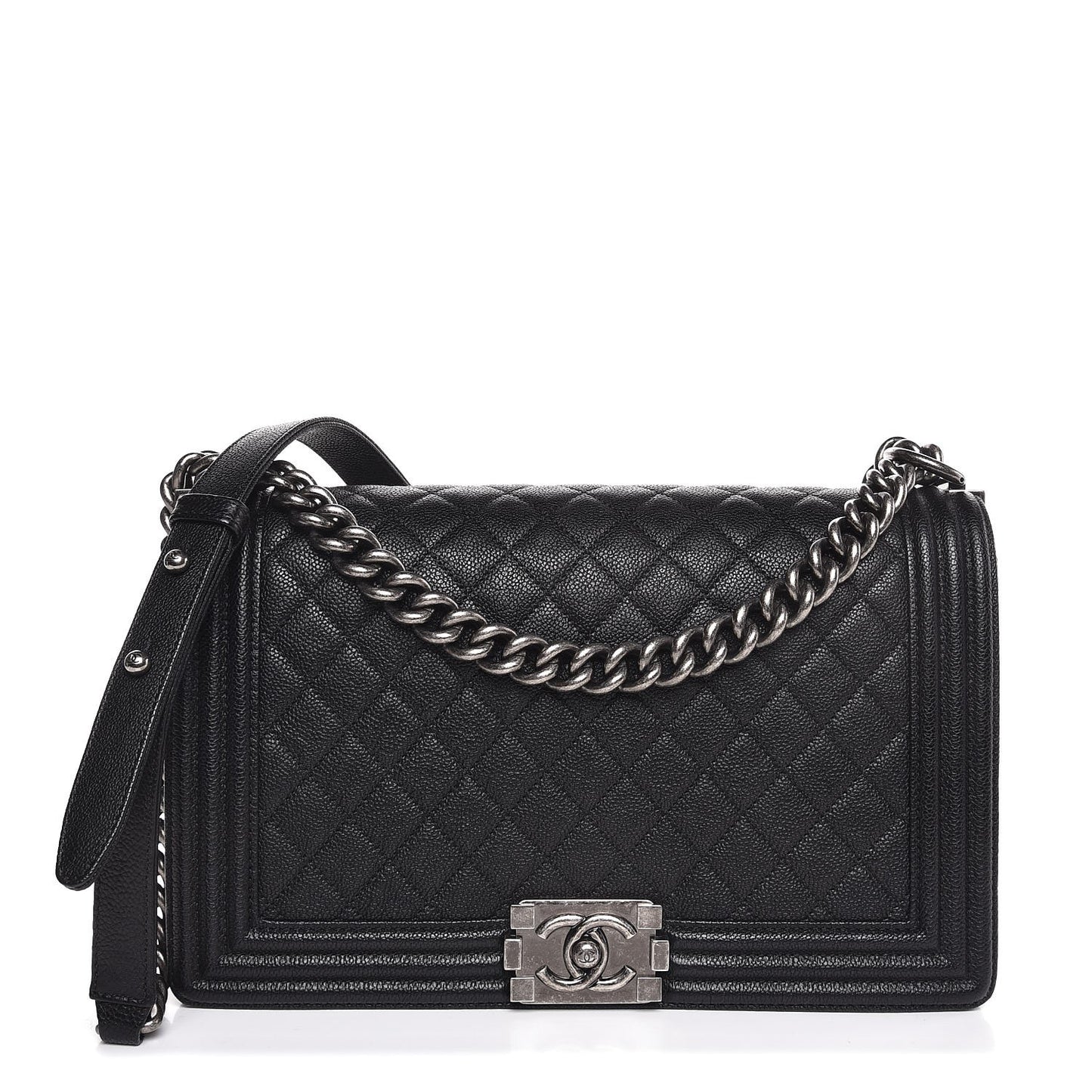Caviar Quilted New Medium Boy Flap Black