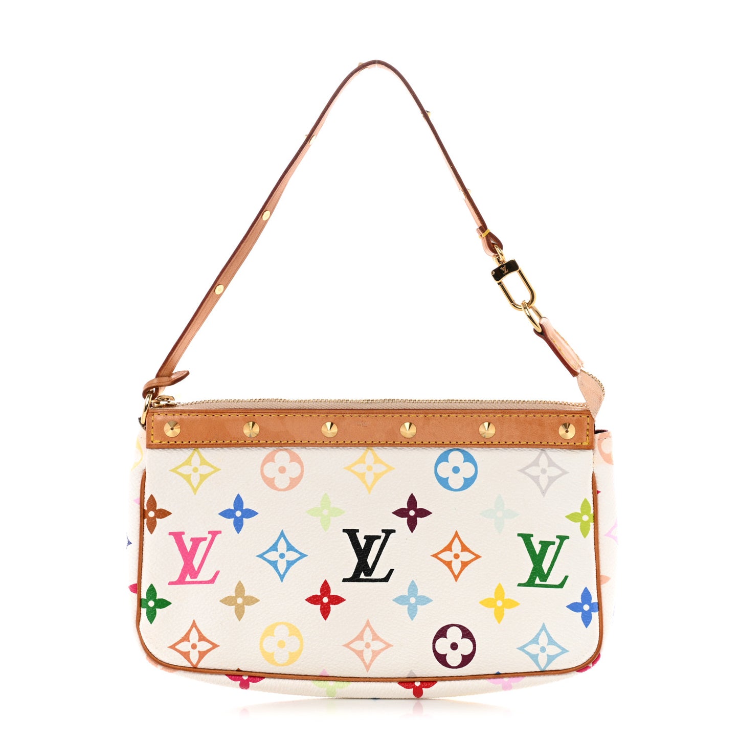 Monogram Multicolor Pochette Accessories White
