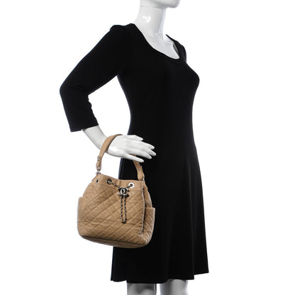 Chanel Lambskin Quilted Small CC Chain Bucket Bag Beige 2 of 11