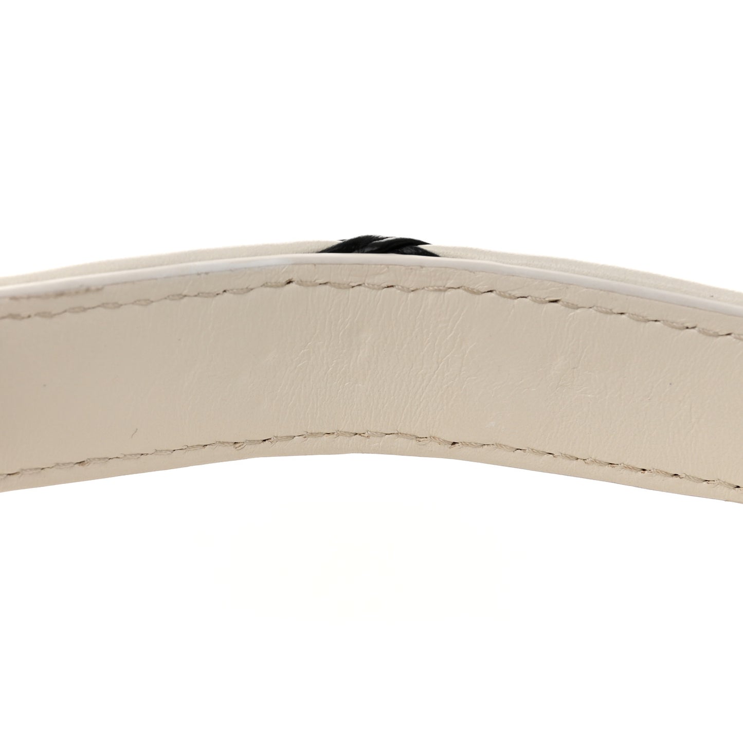 Lambskin Malletage Top Handle GO-14MM White Black