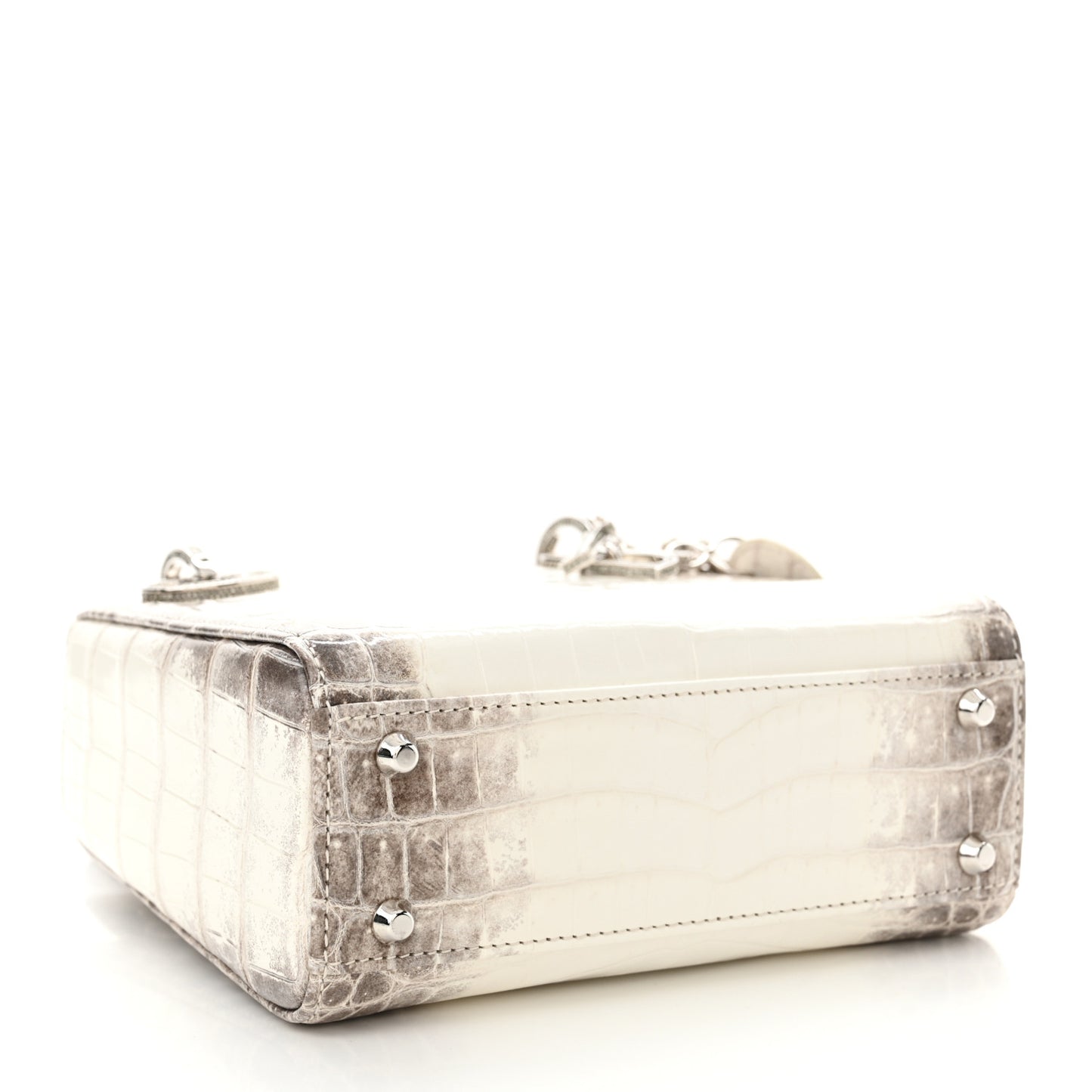 Niloticus Crocodile Himalaya Crystal Mini Lady Dior White
