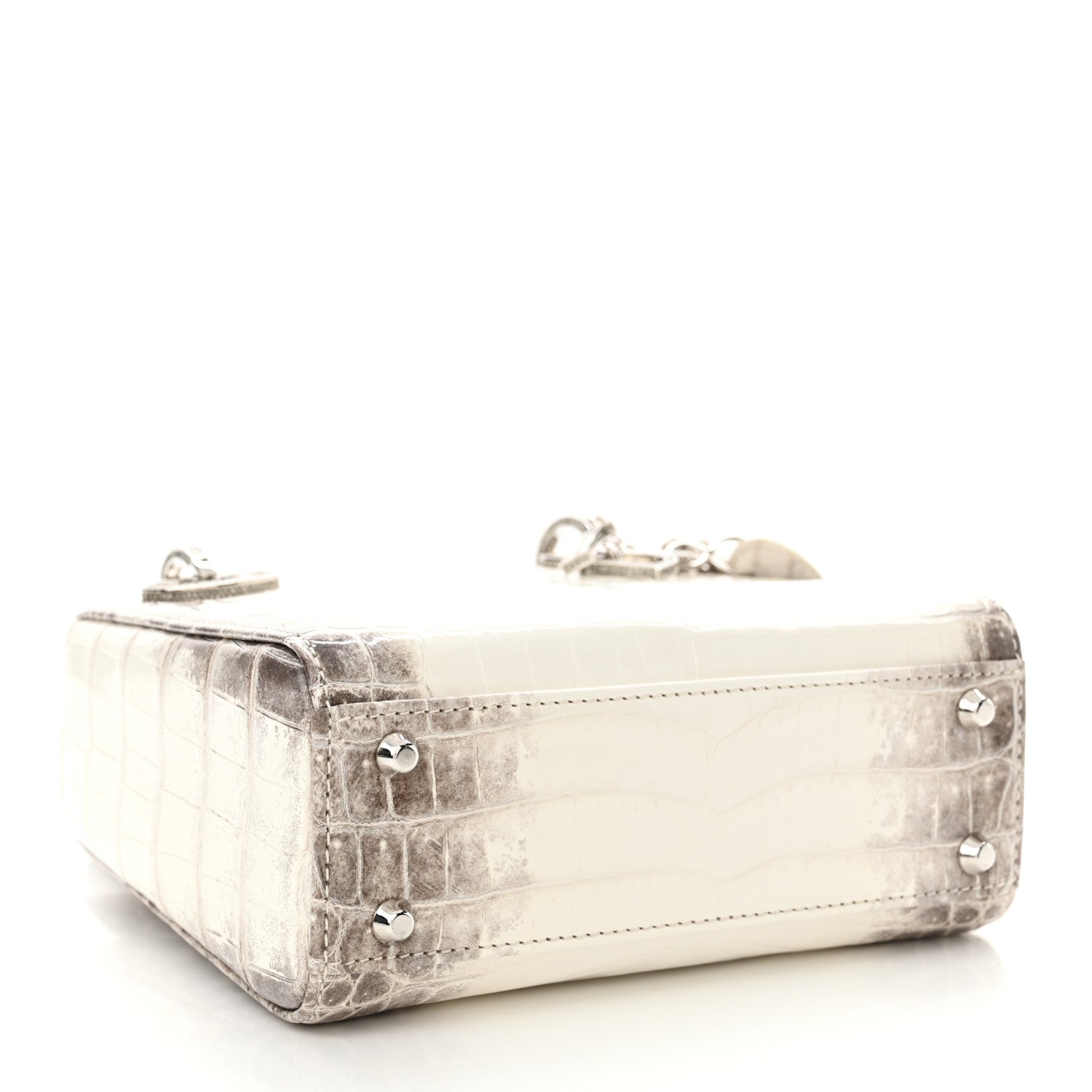 Christian Dior Niloticus Crocodile Himalaya Crystal Mini Lady Dior White 4 of 15