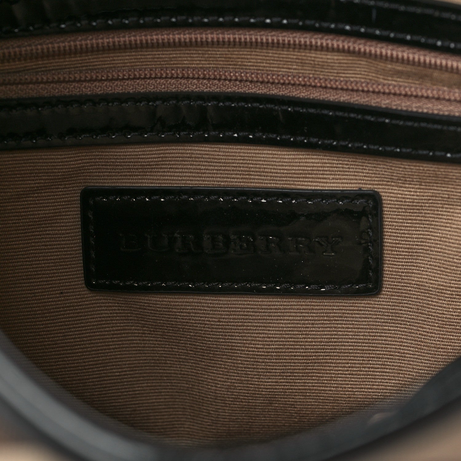 Burberry Patent Nova Check Brook Hobo Black 6 of 9
