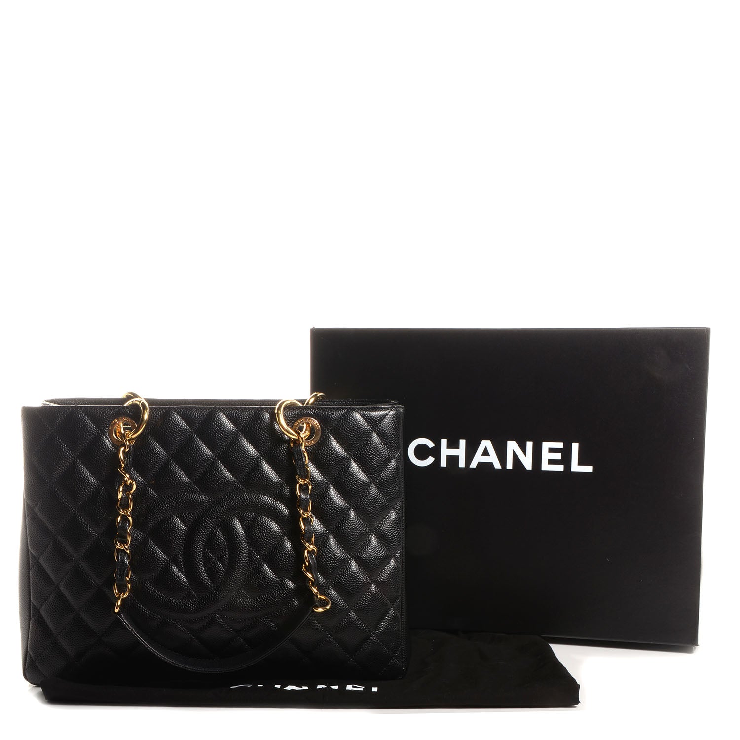Chanel Caviar Grand Shopping Tote GST Black 3 of 9