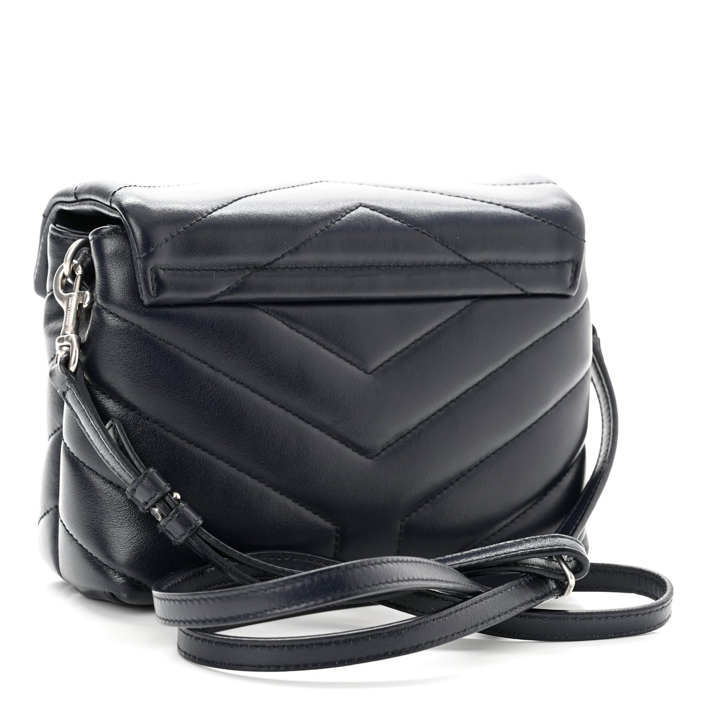Calfskin Y Quilted Monogram Toy Loulou Crossbody Bag Medium Blue
