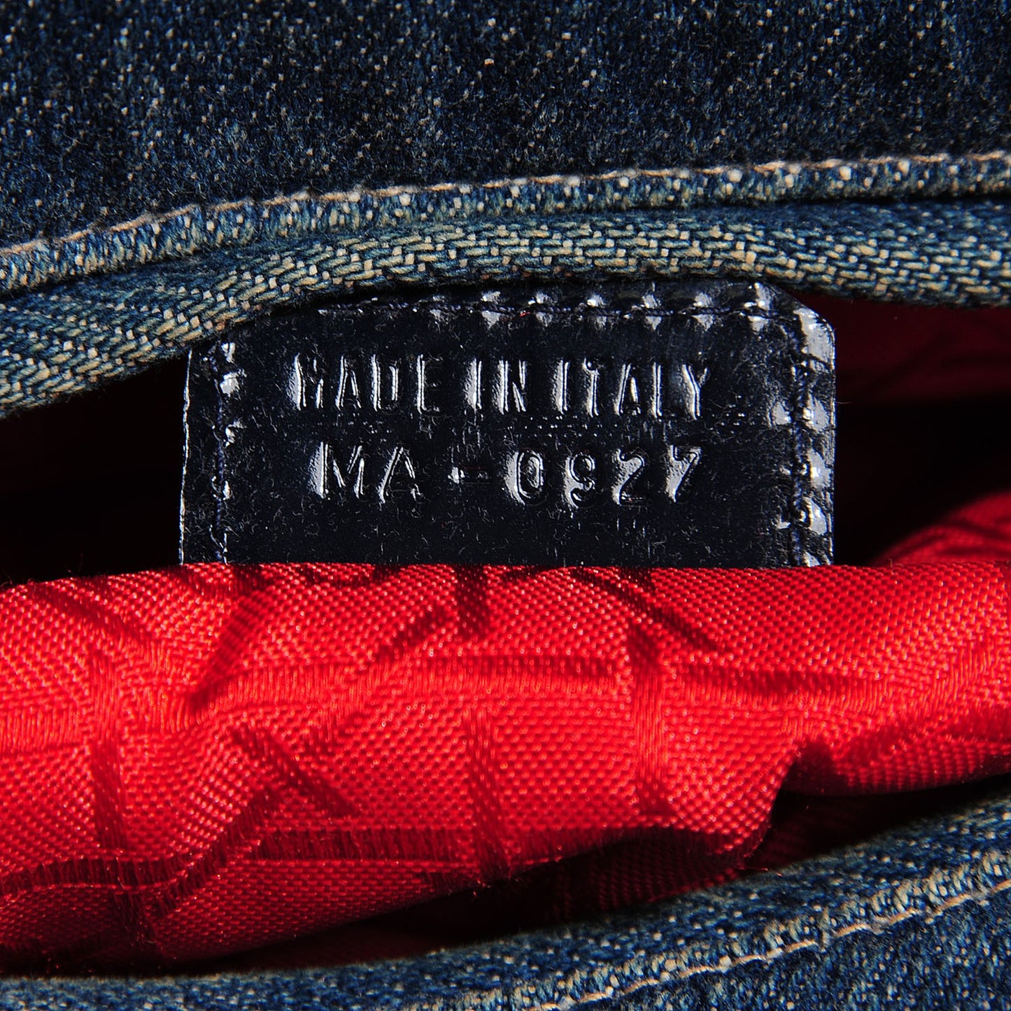 Denim Cannage Medium Lady Dior Blue