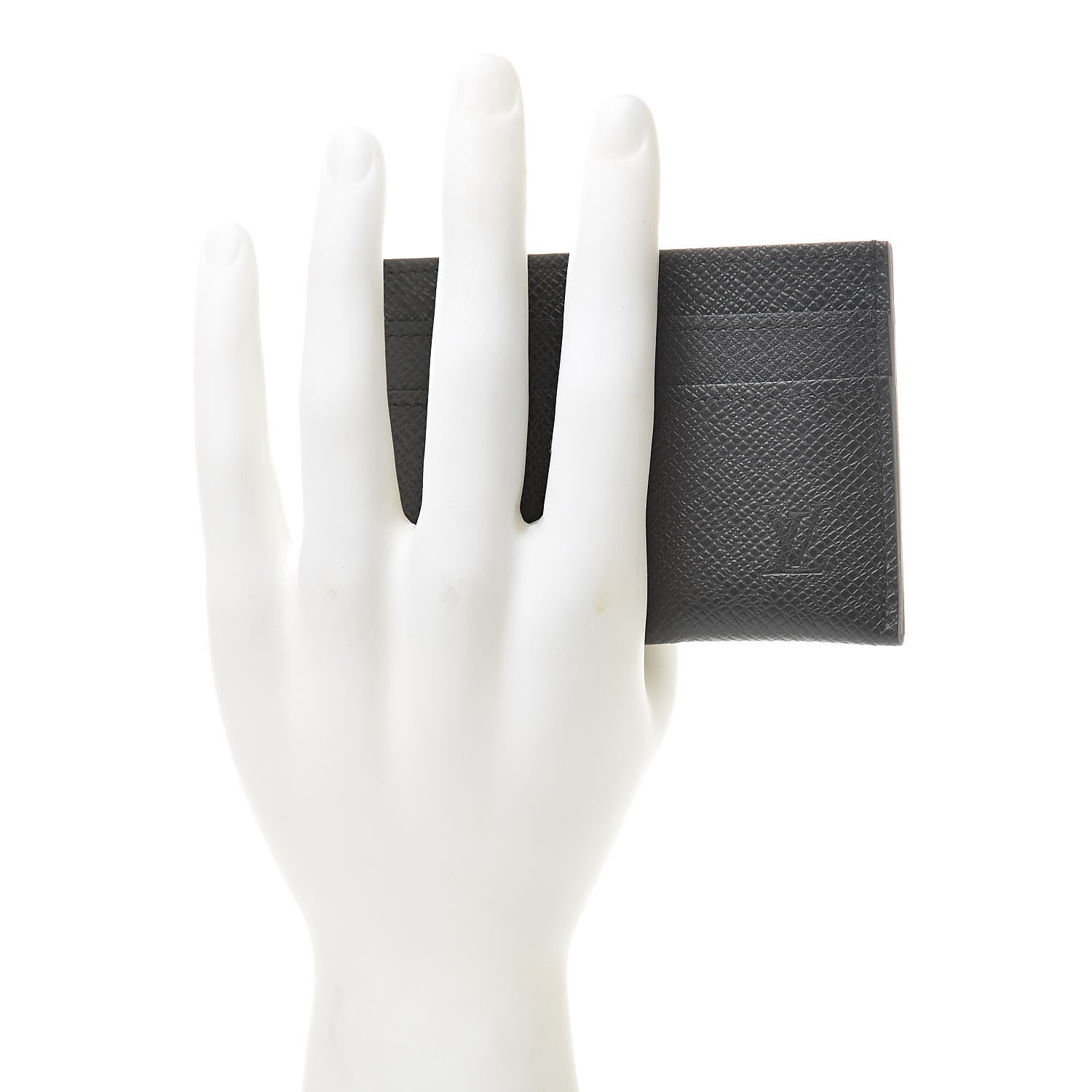 Louis Vuitton Taiga Double Card Holder Black 2 of 8