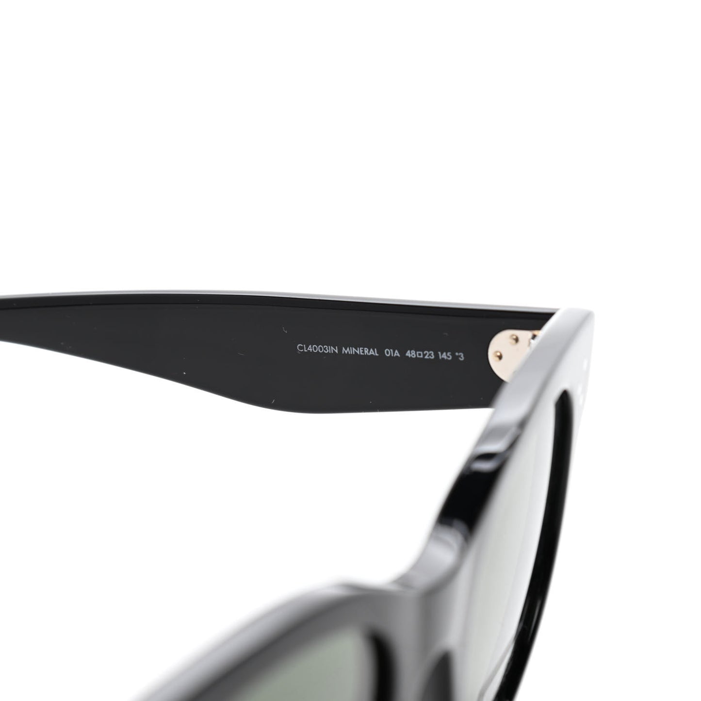 Acetate Studded Mineral Round Sunglasses CL40031N Black