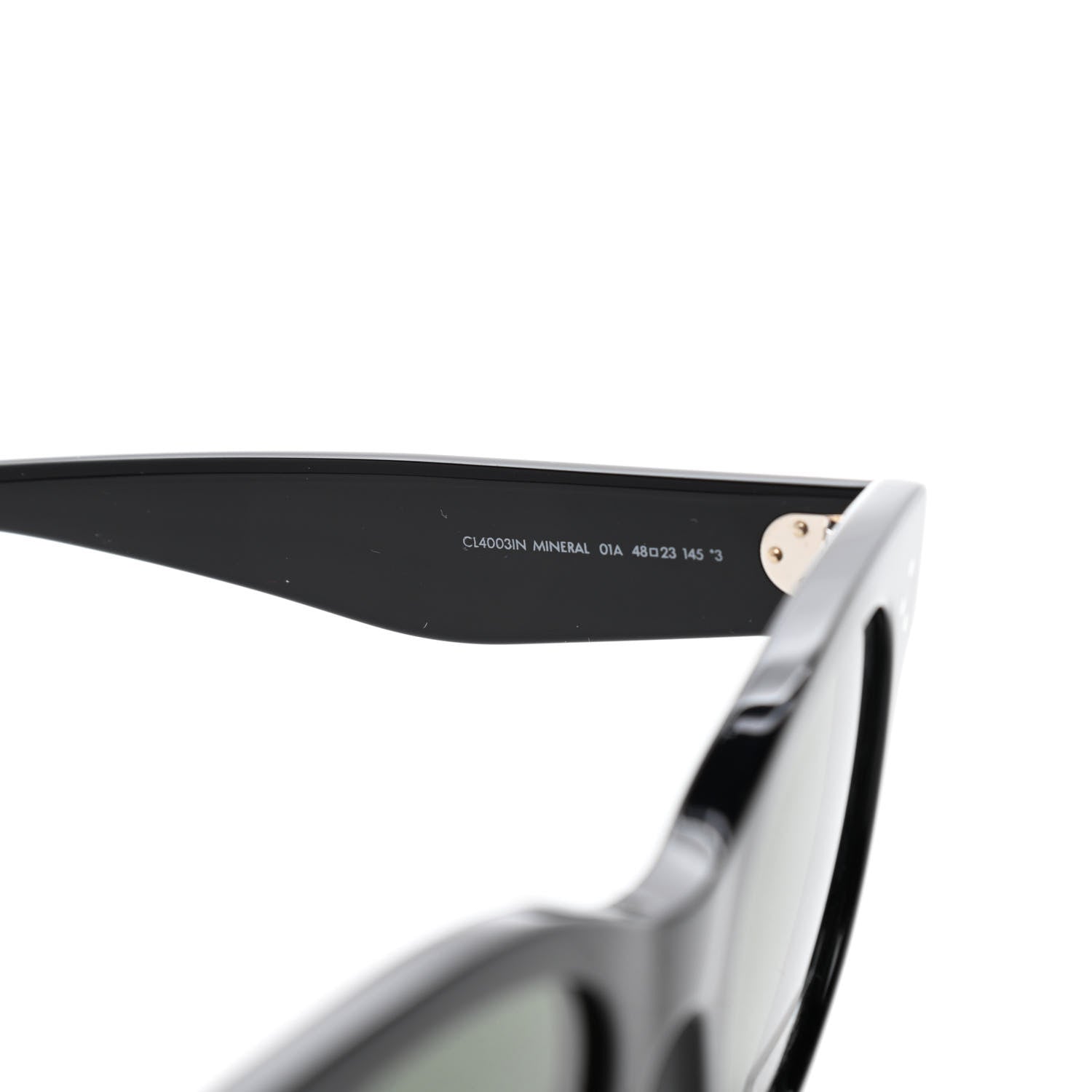 Celine Acetate Studded Mineral Round Sunglasses CL40031N Black 6 of 7