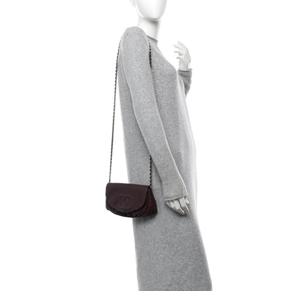 Chanel Caviar Half Moon Wallet On Chain WOC Bordeaux 2 of 11