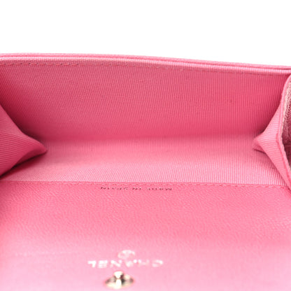 Chanel Caviar Quilted Boy Flap Card Holder Wallet Pink 5 of 9