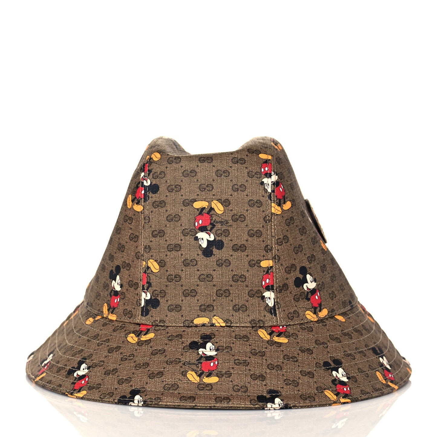 X DISNEY Mini Vintage GG Supreme Monogram Mickey Mouse Trent Bucket Hat M Beige Ebony Yellow